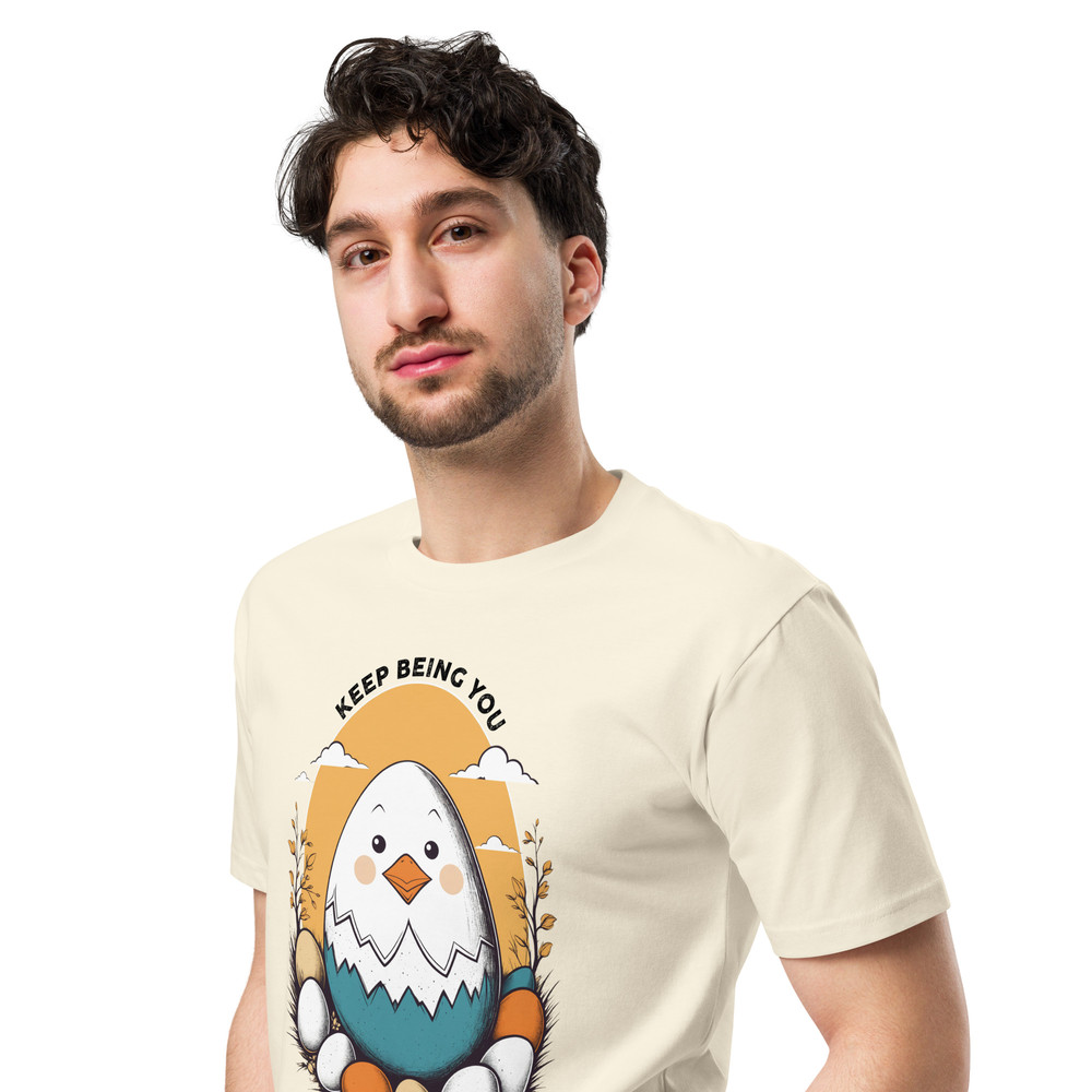 Adorable Hatching Chick Graphic TShirt  Country Style Vintage Design Unisex Premium Tshirt 7