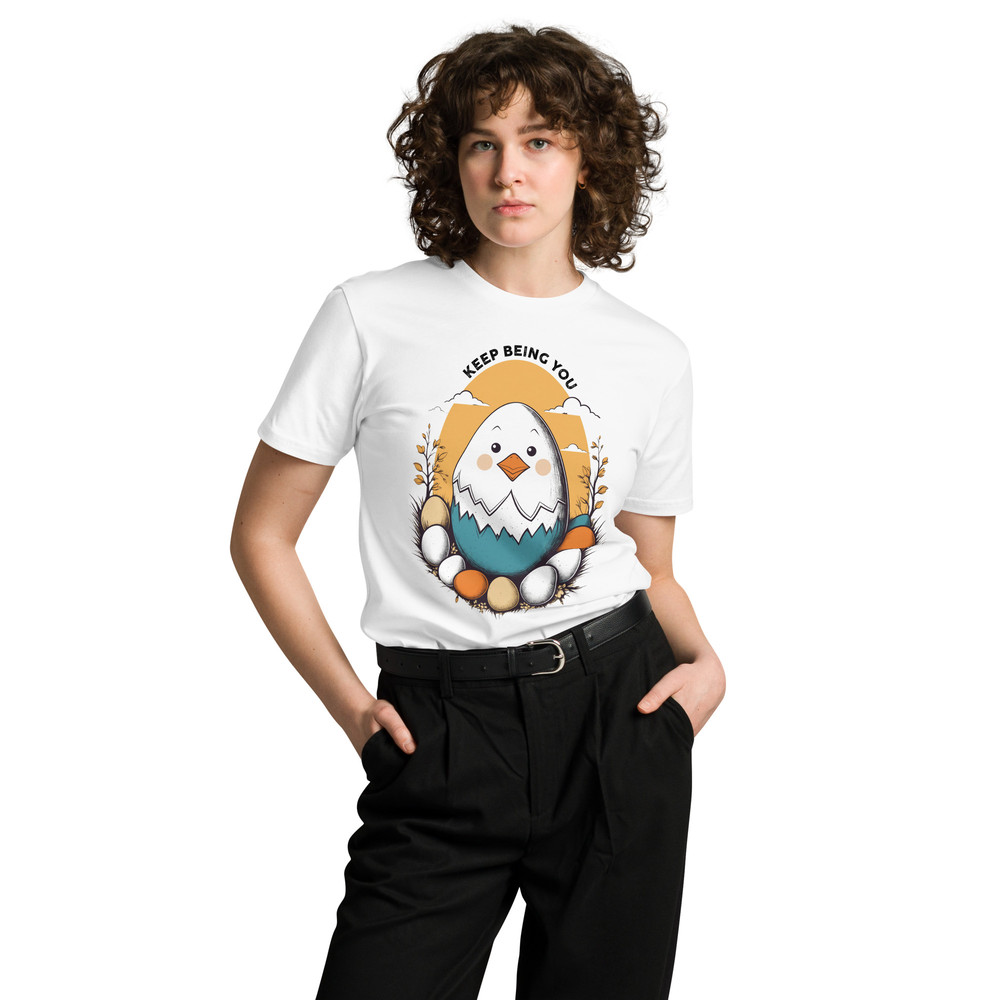 Adorable Hatching Chick Graphic TShirt  Country Style Vintage Design Unisex Premium Tshirt 9