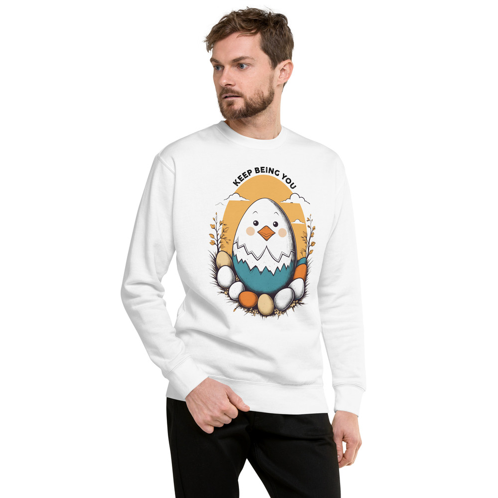 Adorable Hatching Chick Graphic TShirt  Country Style Vintage Design Unisex Premium Sweatshirt 10