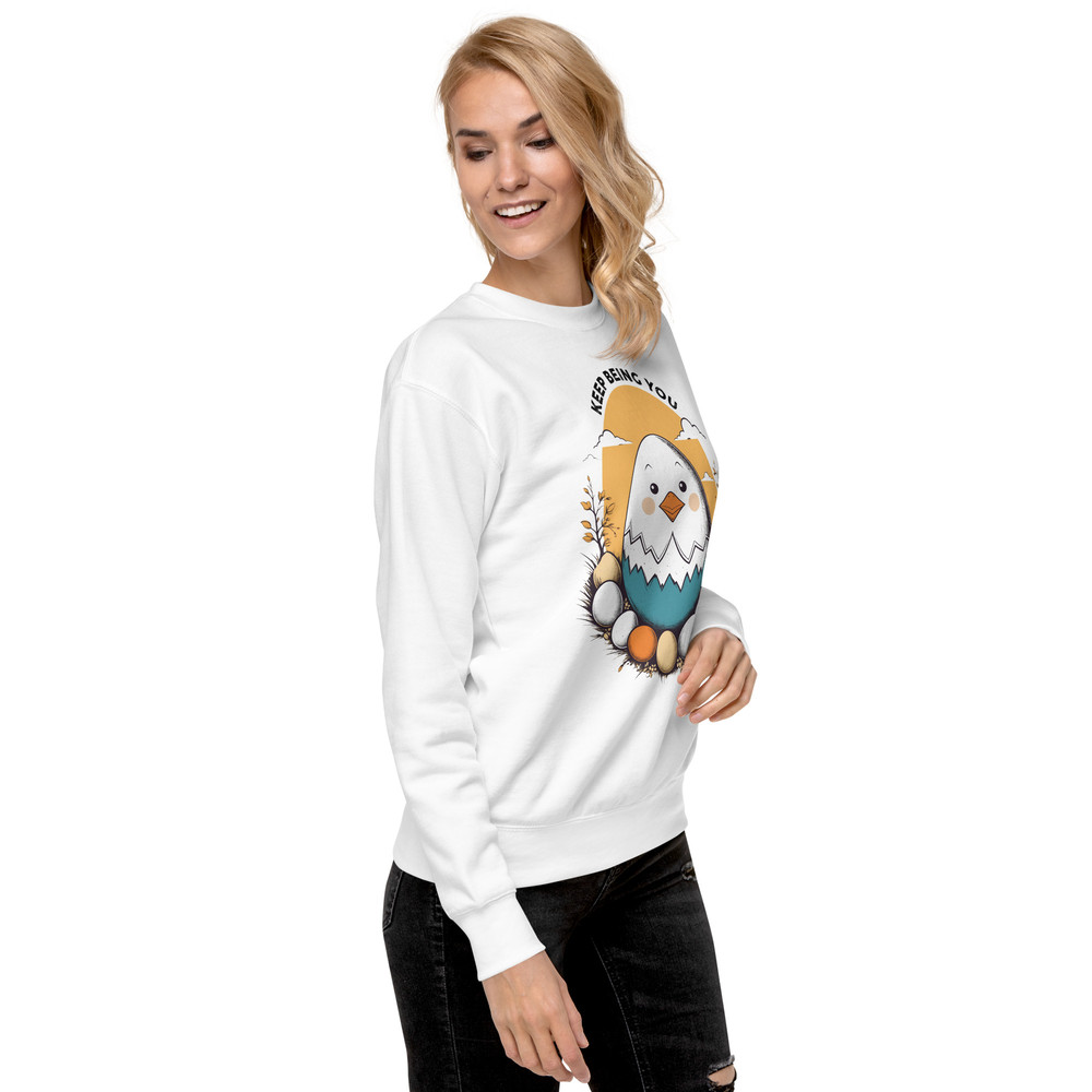 Adorable Hatching Chick Graphic TShirt  Country Style Vintage Design Unisex Premium Sweatshirt 15