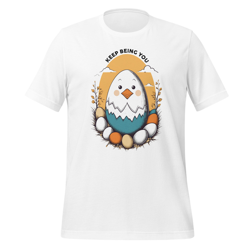 Adorable Hatching Chick Graphic Country Style Vintage Design Unisex Staple Eco Tshirt 5