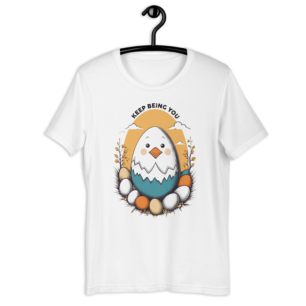 Adorable Hatching Chick Graphic Country Style Vintage Design Unisex Staple Eco Tshirt 7