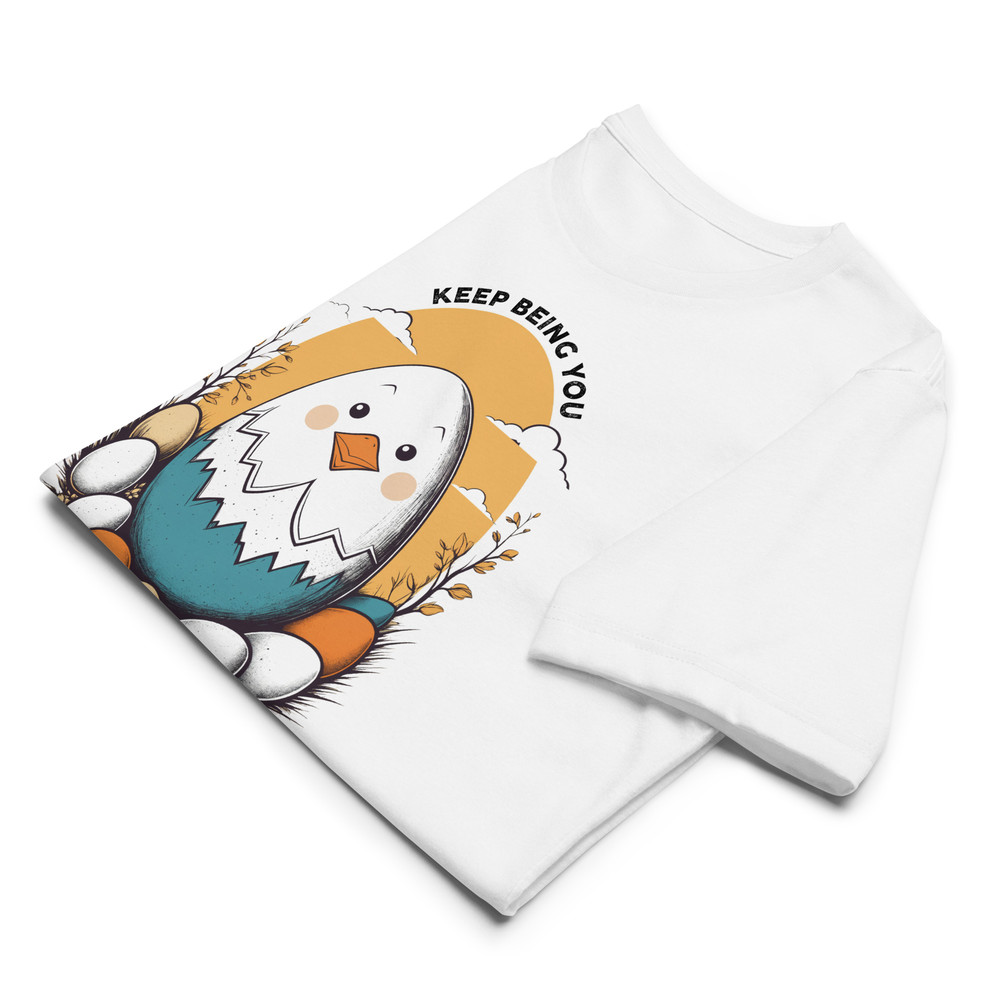 Adorable Hatching Chick Graphic Country Style Vintage Design Unisex Staple Eco Tshirt 11