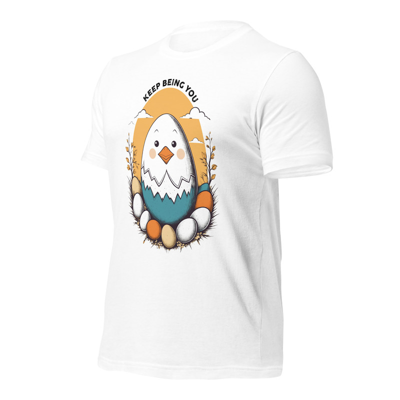 Adorable Hatching Chick Graphic Country Style Vintage Design Unisex Staple Eco Tshirt 15