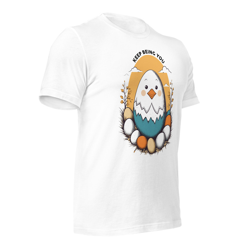 Adorable Hatching Chick Graphic Country Style Vintage Design Unisex Staple Eco Tshirt 18