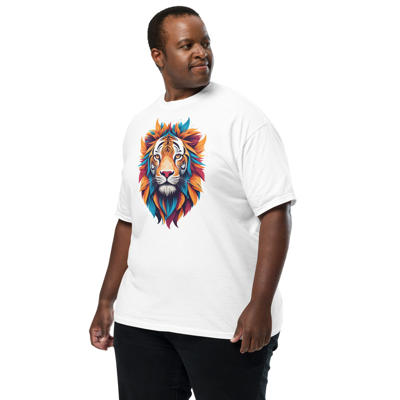 Colorful Tiger Head Graphic  Fierce And Artistic Animal Design Unisex Garmentdyed Heavyweight Tshir 18