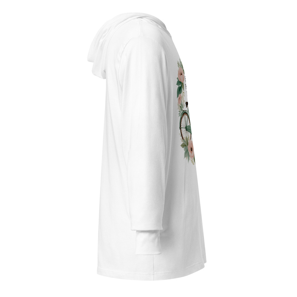 Enjoy The Little Things Bicycle Floral Hooded Longsleeve Tee 8