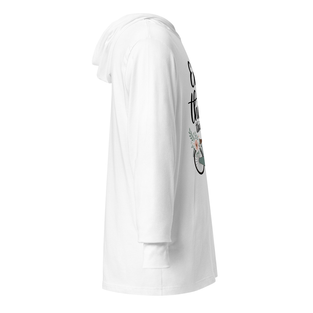 Enjoy The Little Things Bicycle Floral Hooded Longsleeve Tee 9