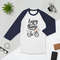 Enjoy The Little Things Bicycle Floral 34 Sleeve Raglan Shirt 12