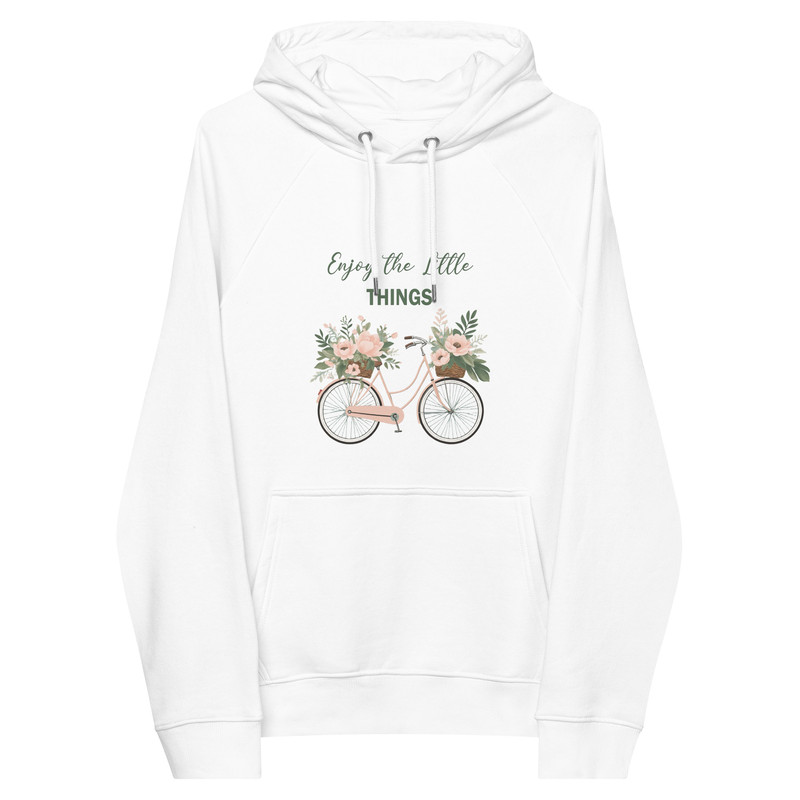 Enjoy The Little Things Unisex Eco Raglan Hoodie 11