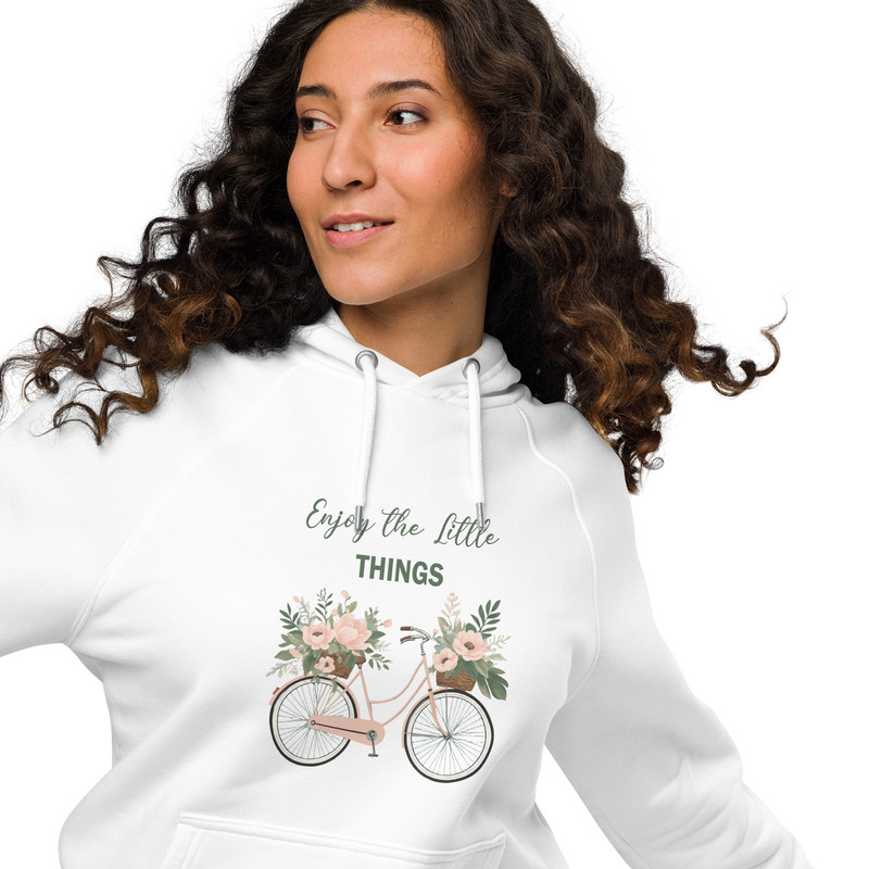 Enjoy The Little Things Unisex Eco Raglan Hoodie 8