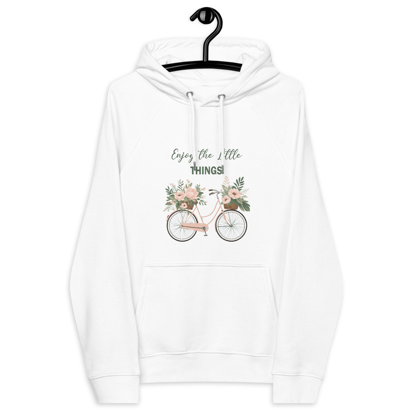Enjoy The Little Things Unisex Eco Raglan Hoodie 0