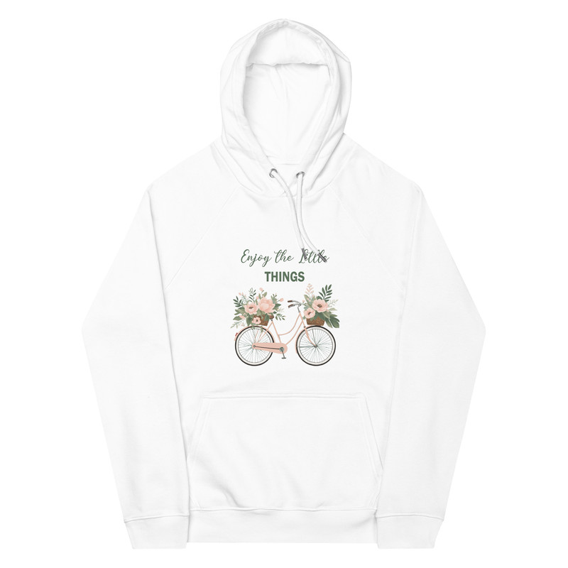 Enjoy The Little Things Unisex Eco Raglan Hoodie 10