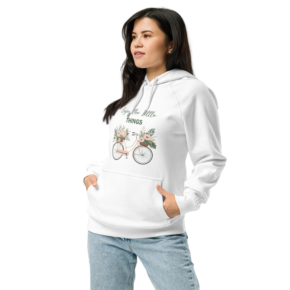Enjoy The Little Things Unisex Eco Raglan Hoodie 13