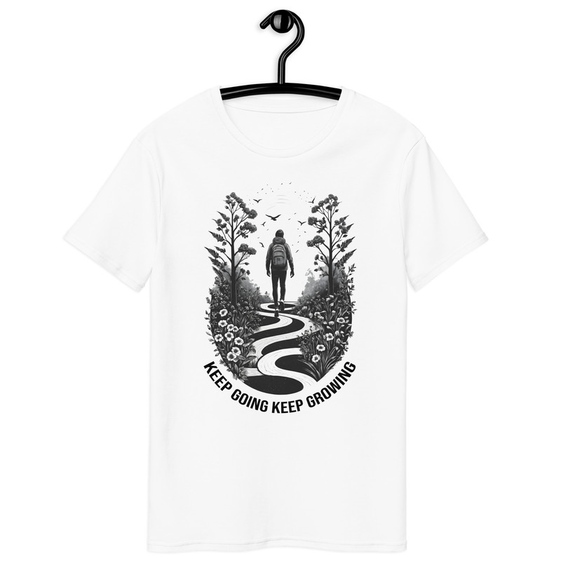 Keep Going Keep Growing Motivational Mens Premium Cotton Tshirt 4