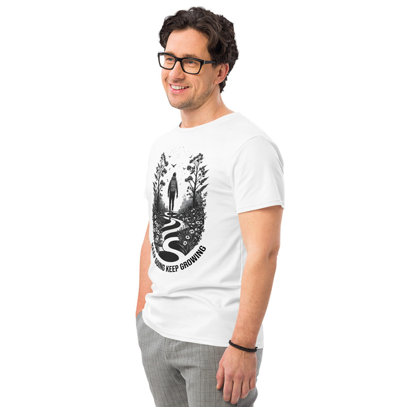 Keep Going Keep Growing Motivational Mens Premium Cotton Tshirt 9