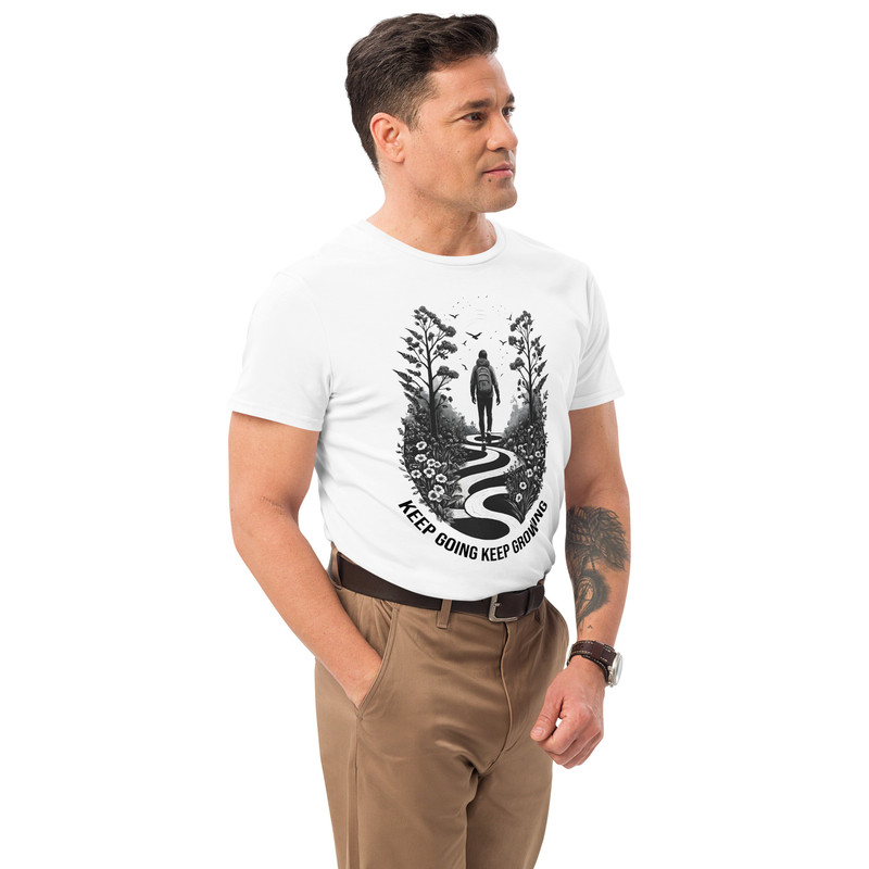 Keep Going Keep Growing Motivational Mens Premium Cotton Tshirt 10