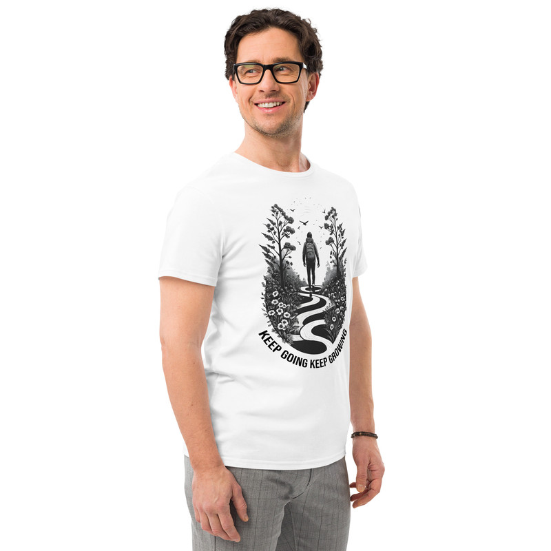 Keep Going Keep Growing Motivational Mens Premium Cotton Tshirt 11