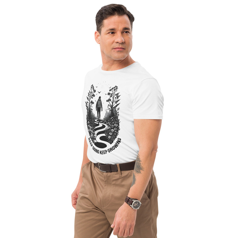 Keep Going Keep Growing Motivational Mens Premium Cotton Tshirt 8