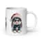 Festive Winter Rabbit With Glasses Holiday Cheer Art White Glossy Mug 17
