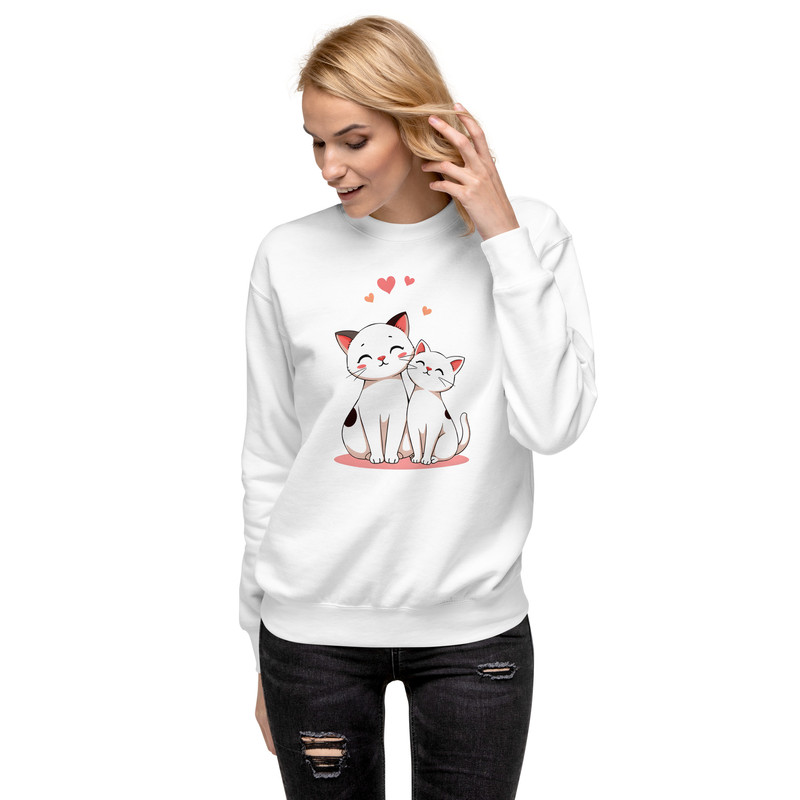 Playful Cat Companions Unisex Premium Sweatshirt 12