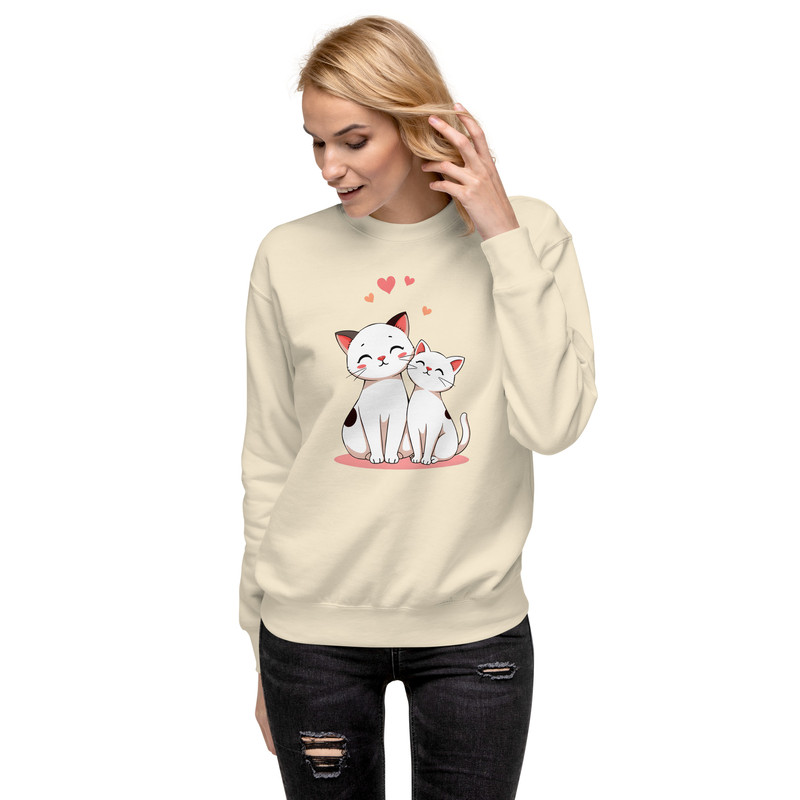 Playful Cat Companions Unisex Premium Sweatshirt 8