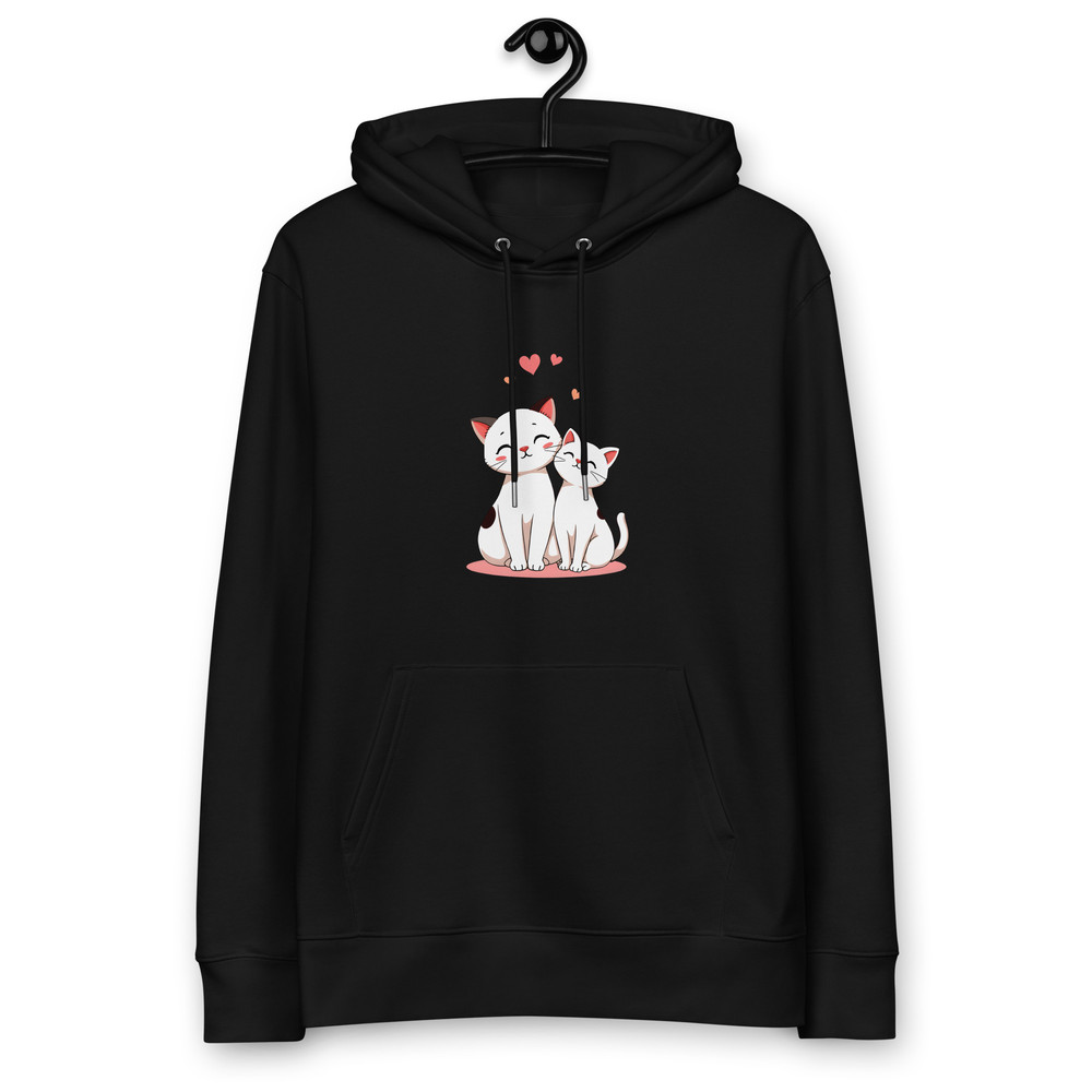 Playful Cat Companions Unisex Essential Eco Hoodie 6