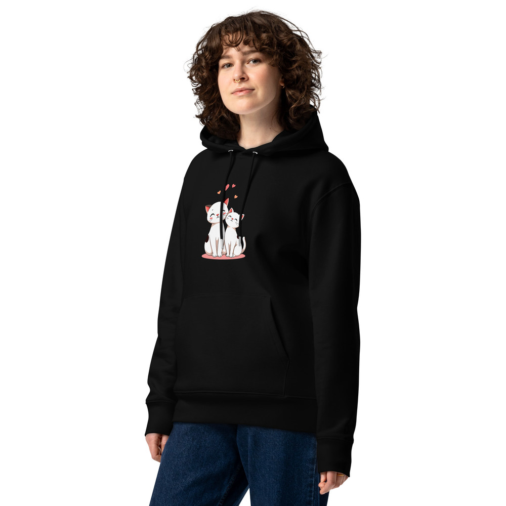 Playful Cat Companions Unisex Essential Eco Hoodie 8