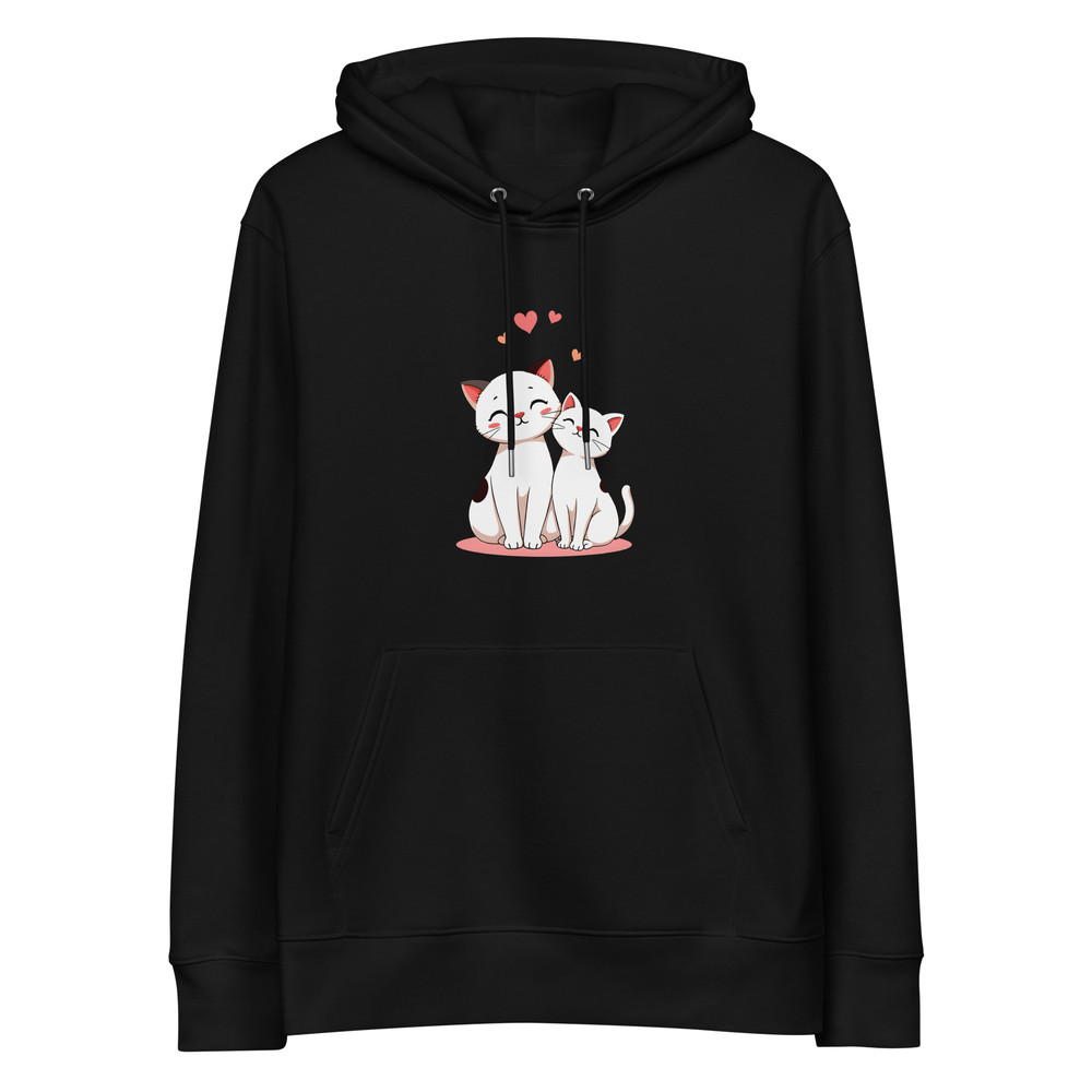 Playful Cat Companions Unisex Essential Eco Hoodie 9