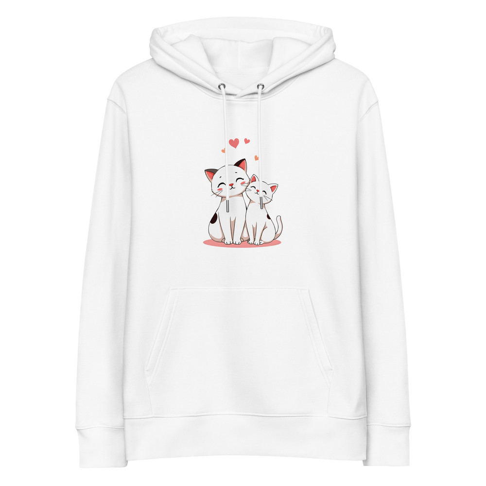 Playful Cat Companions Unisex Essential Eco Hoodie 17