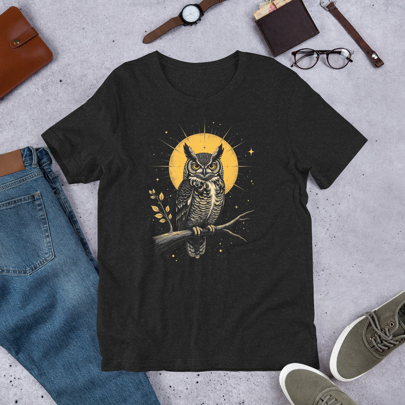 Vintage Celestial Owl Graphic Tee Unisex  12