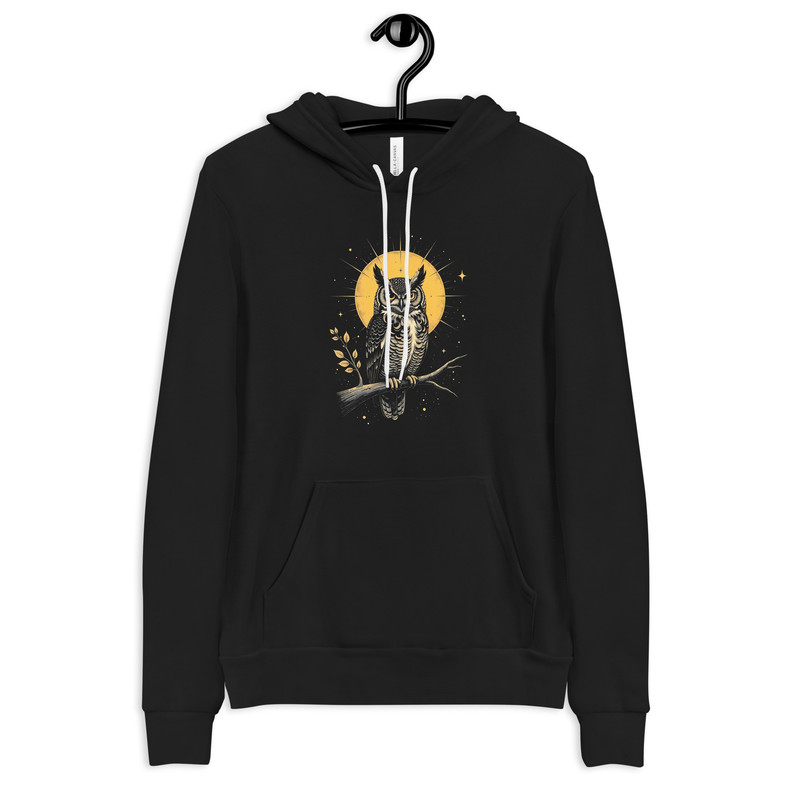 Vintage Celestial Owl Graphic Unisex Hoodie 10