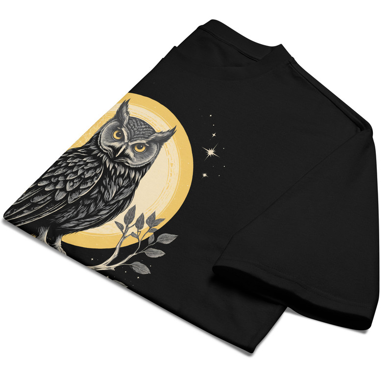 Vintage Celestial Owl Graphic Oversized Heavyweight Tshirt 11