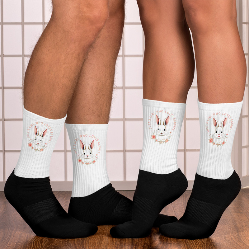 Just A Girl Who Loves Rabbits Socks 2