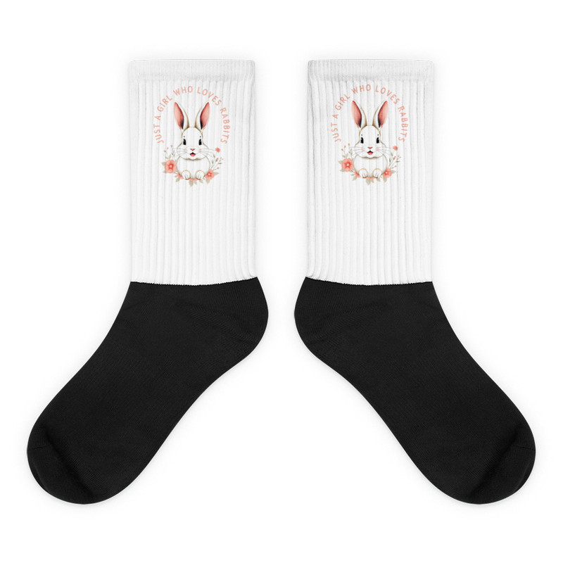 Just A Girl Who Loves Rabbits Socks 3
