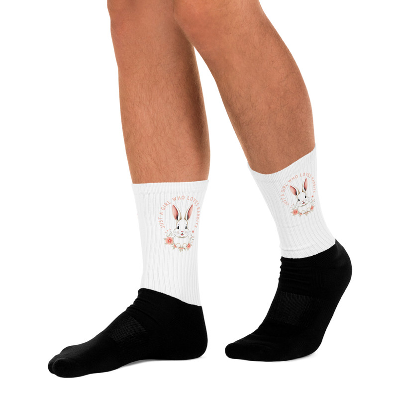 Just A Girl Who Loves Rabbits Socks 8