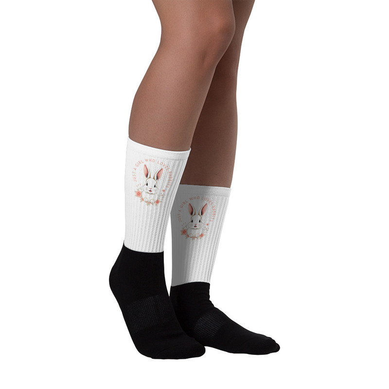 Just A Girl Who Loves Rabbits Socks 16