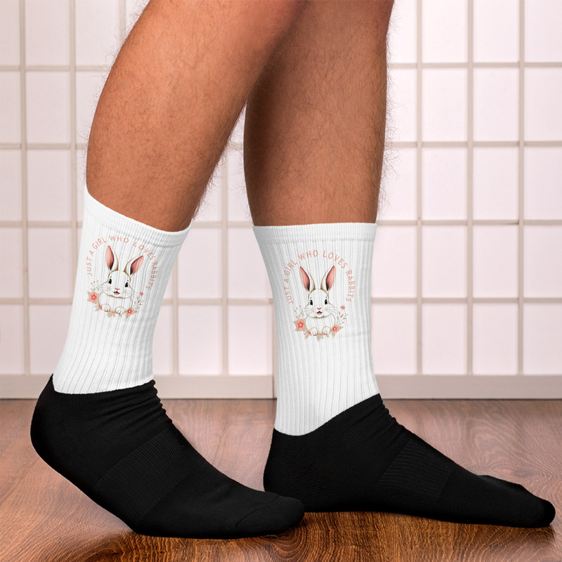 Just A Girl Who Loves Rabbits Socks 18