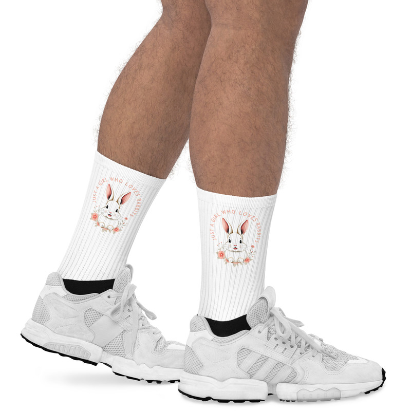 Just A Girl Who Loves Rabbits Socks 19