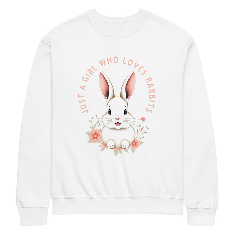 Just A Girl Who Loves Rabbits Crew Neck Sweatshirt 6