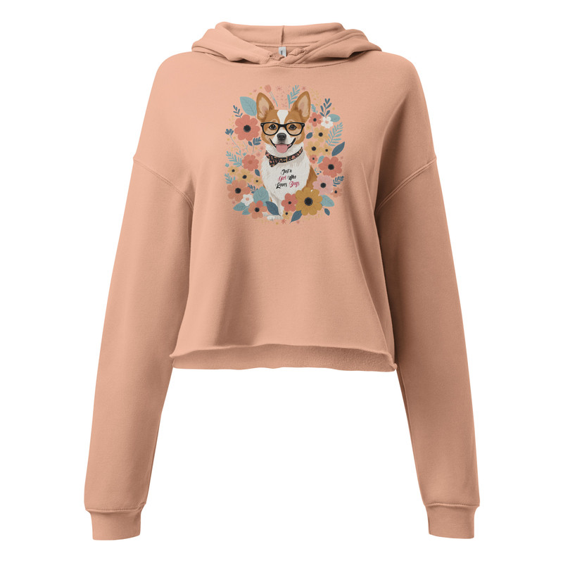 Just A Girl Who Loves Dogs Crop Hoodie 6