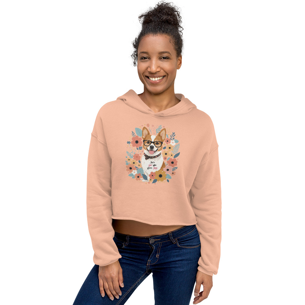 Just A Girl Who Loves Dogs Crop Hoodie 10