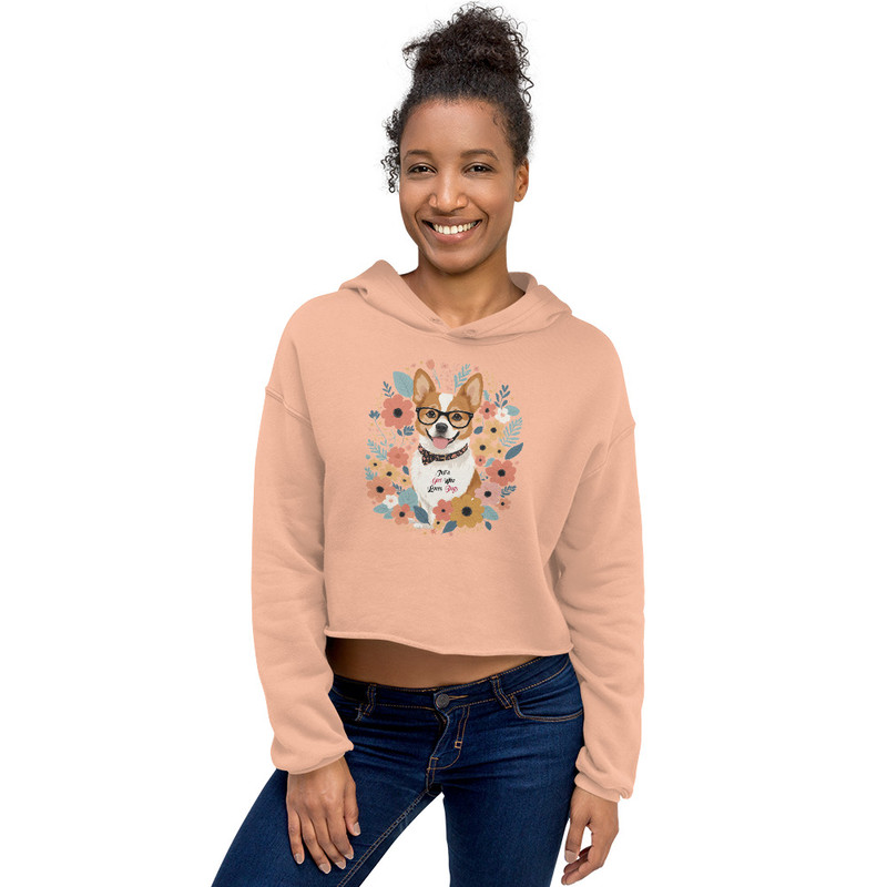 Just A Girl Who Loves Dogs Crop Hoodie 10