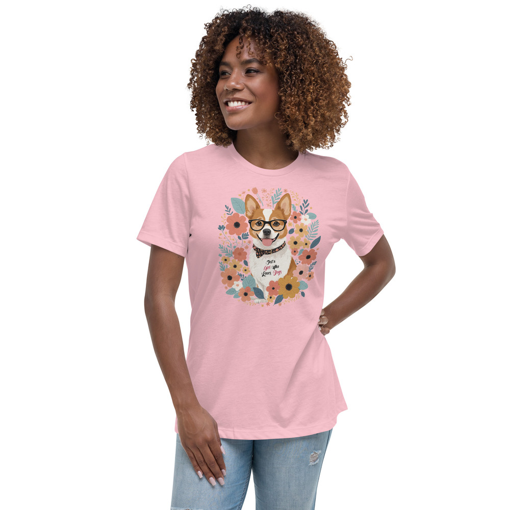 Just A Girl Who Loves Dogs Womens Relaxed TShirt 22