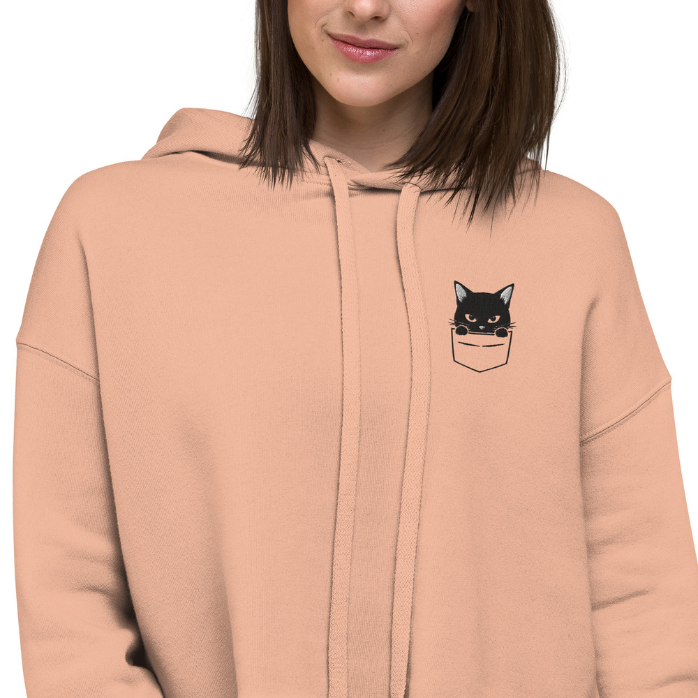 PeekaBoo Cat Crop Hoodie 17