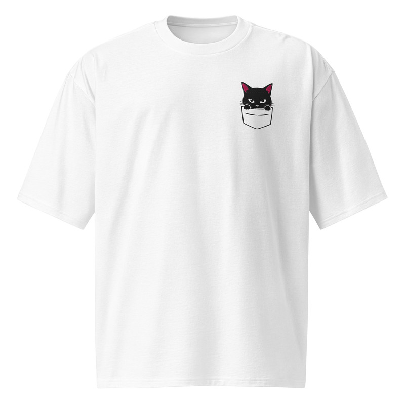 PeekaBoo Cat Oversized Heavyweight Tshirt 0