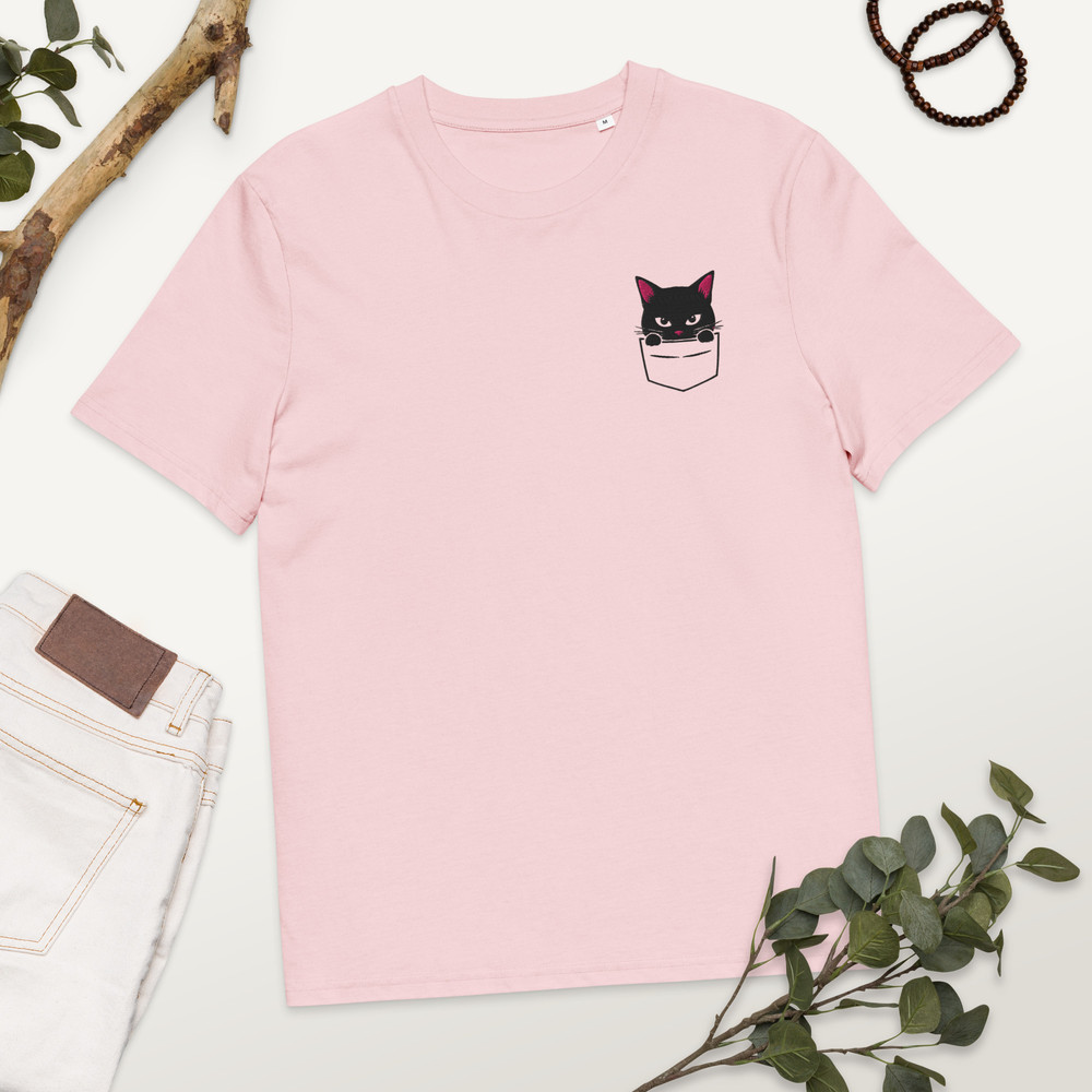 PeekaBoo Cat Unisex Organic Cotton Tshirt 6