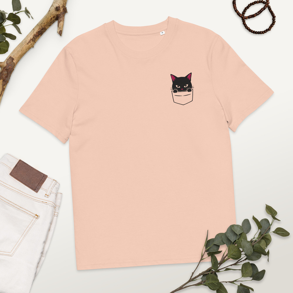 PeekaBoo Cat Unisex Organic Cotton Tshirt 9