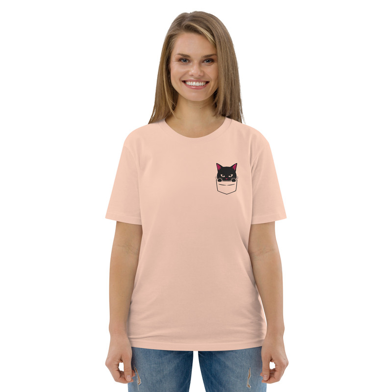 PeekaBoo Cat Unisex Organic Cotton Tshirt 11