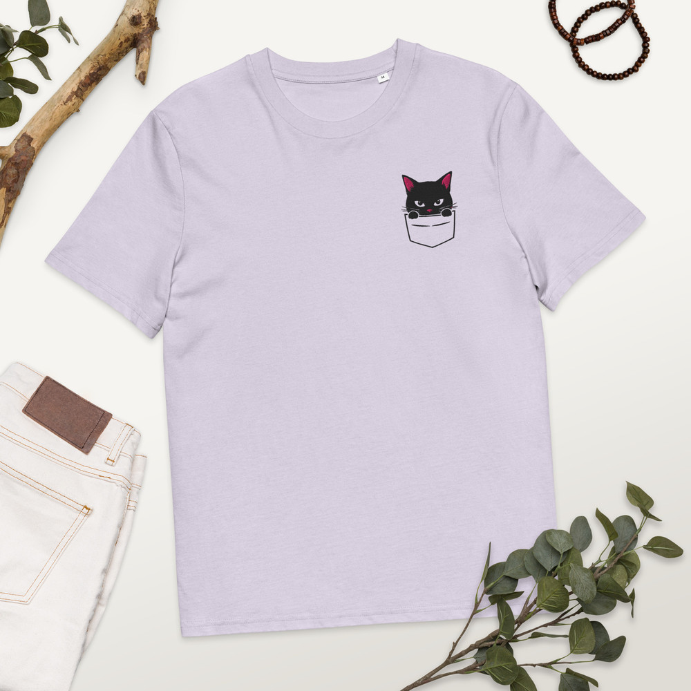 PeekaBoo Cat Unisex Organic Cotton Tshirt 14